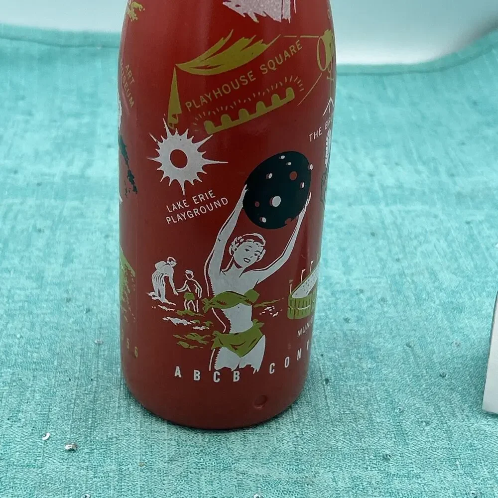 Vintage Cleveland Ohio ABCB Convention Red Owens Illinois Orange Bottle 1956